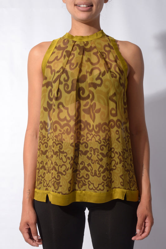 Silk Georgette Print Jackie Top