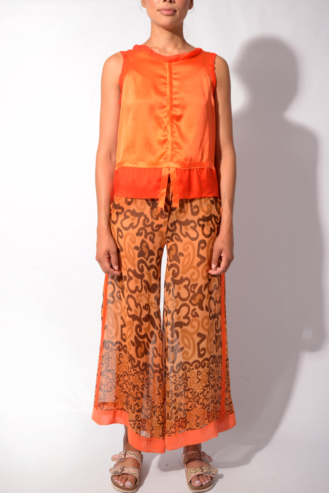 Silk Georgette Palazzo Pants