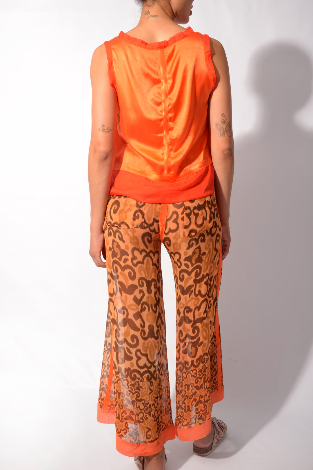 Silk Georgette Palazzo Pants