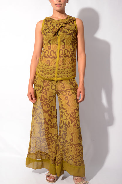 Silk Georgette Palazzo Pants