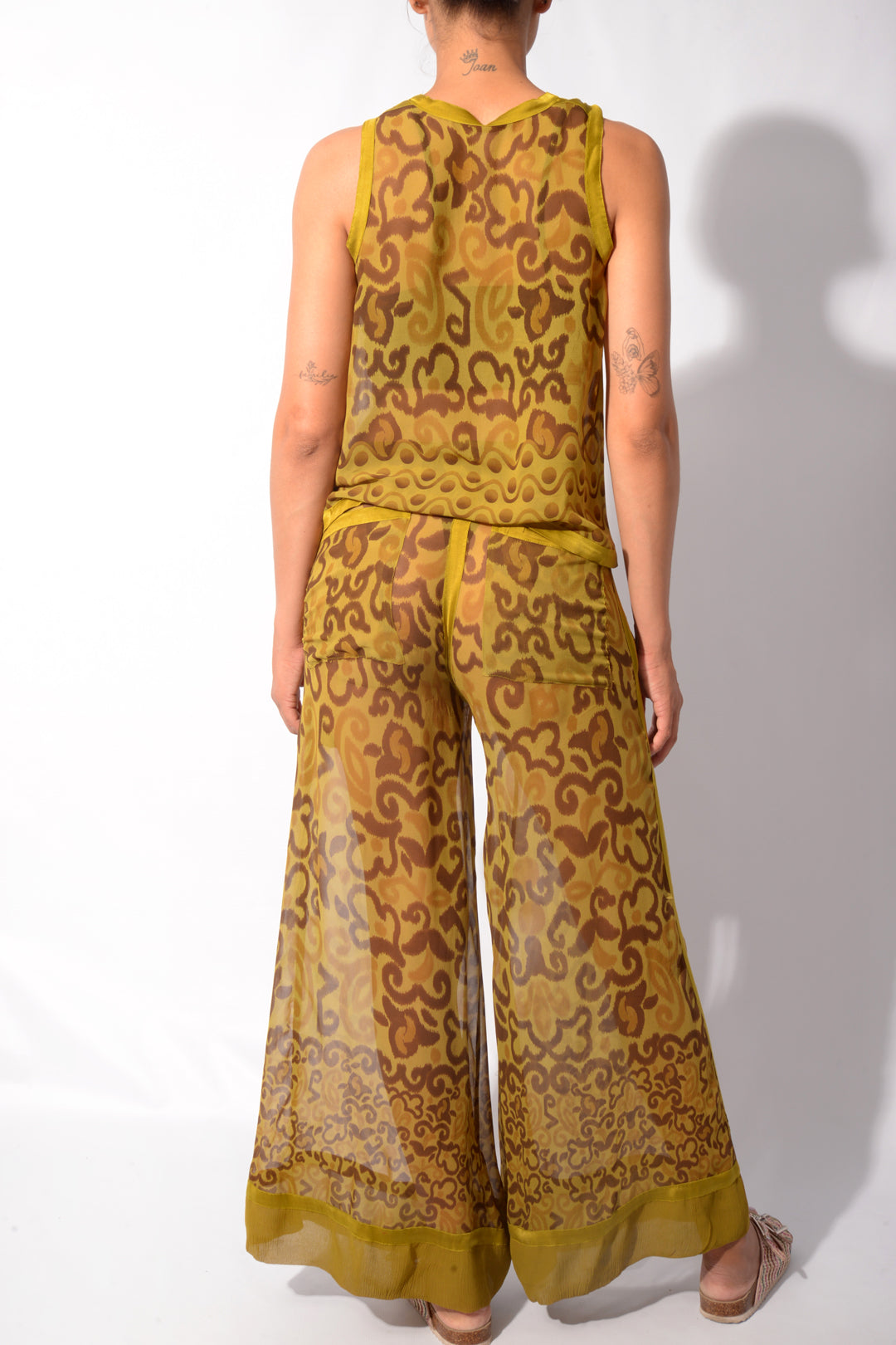 Silk Georgette Palazzo Pants